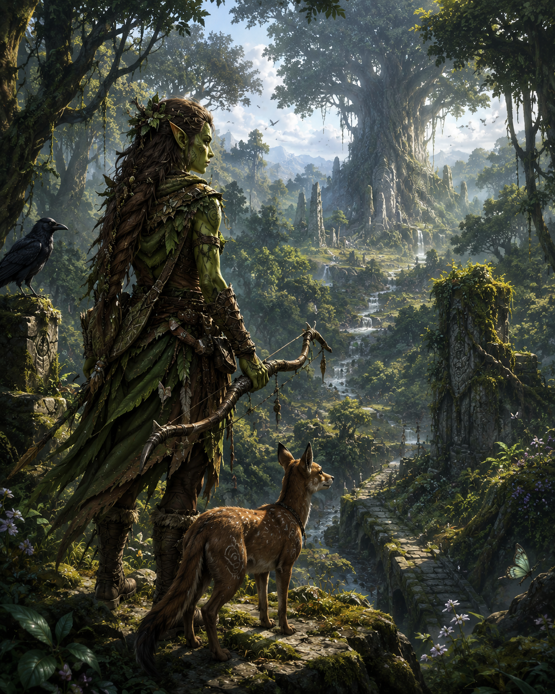 Une archère Sylvaris veille sur une forêt ancestrale