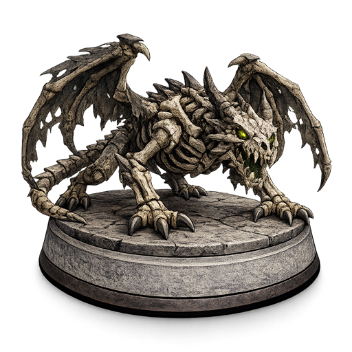 Figurine d'une dracoliche squelettique